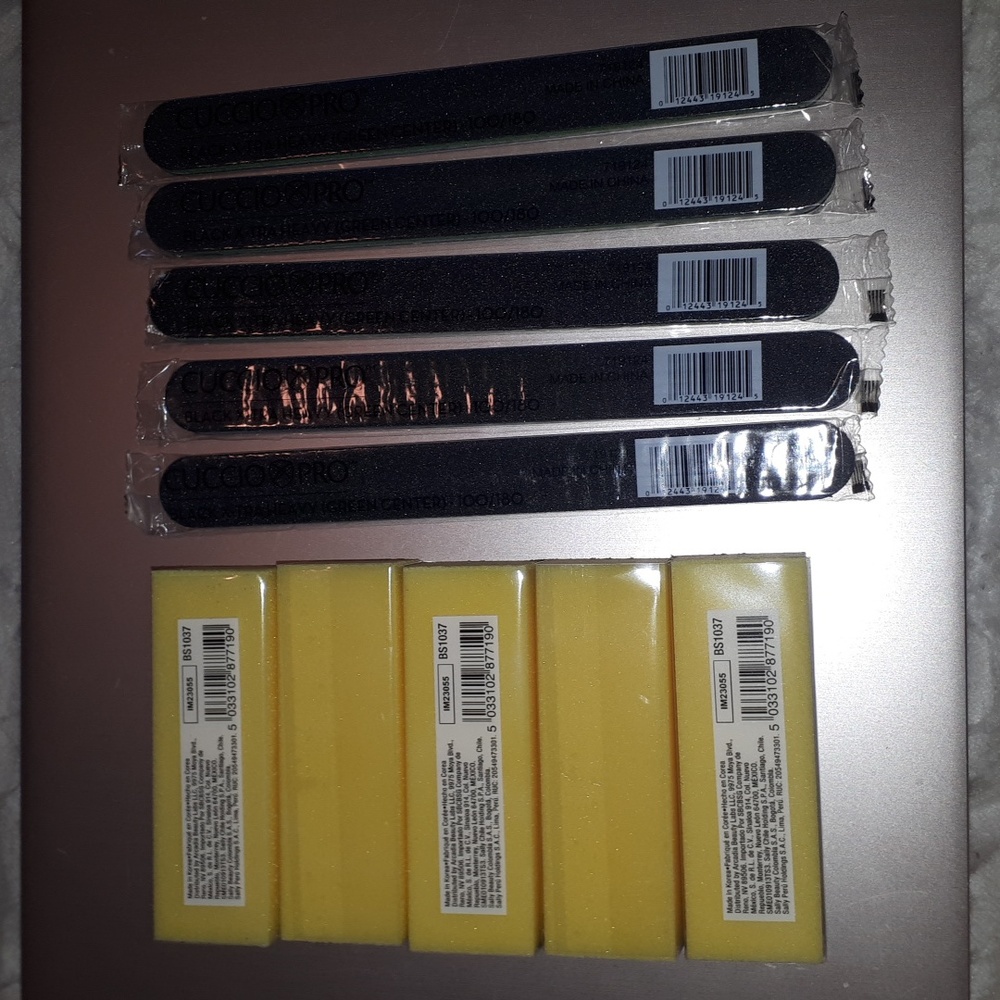 Nail files and buffers.